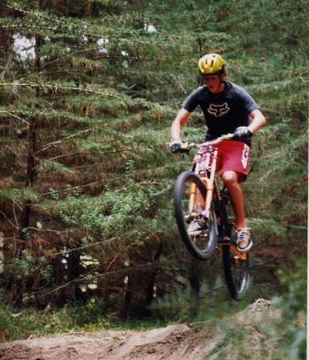 Mountain Biker at Waitarere Forest.