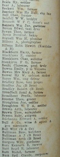 New Zealand Post Office Directory 1921 Levin bea-but
