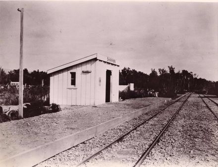 Original Shannon "Railway Station", looking south, c.1890