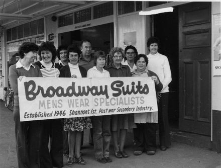 Staff of Broadway Suits on Closing Day, 25 August 1980