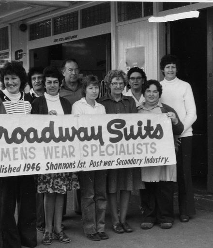 Staff of Broadway Suits on Closing Day, 25 August 1980