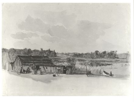 Kainga at Lake Papaitonga (c.1860)