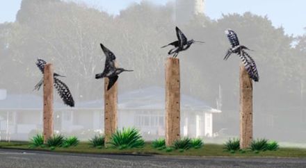 Sculpture of Godwits Foxton 2015 - Resource cover image