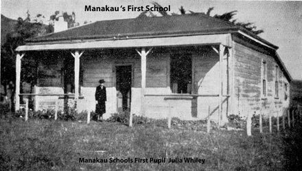 Manakau school,s first school rooms - Resource cover image
