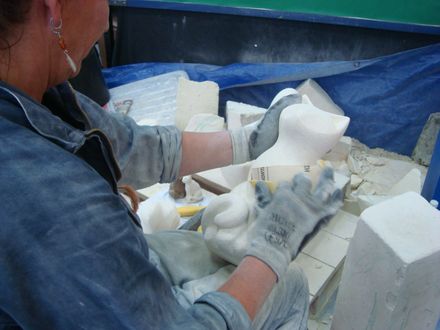 Final sanding of cat sculpture - Resource cover image