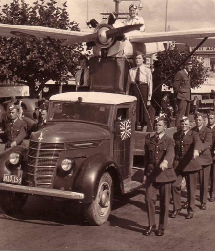 Air Force Queen float in parade, 1941