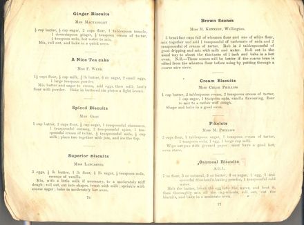 Pages 76 and 77 - Horowhenua Cookery Book - Resource cover image