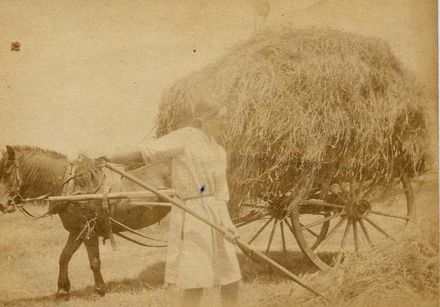 Loading Hay onto Wagon