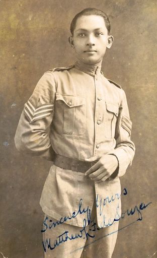 Matthew Lawrence Frank de Souza. 1914-1918.