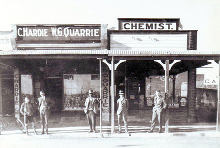 Shops - C. Hardie, W.G. Quarrie and Chemist, Plimmer Terrace, 1920's