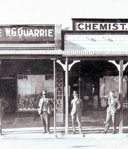 Shops - C. Hardie, W.G. Quarrie and Chemist, Plimmer Terrace, 1920's