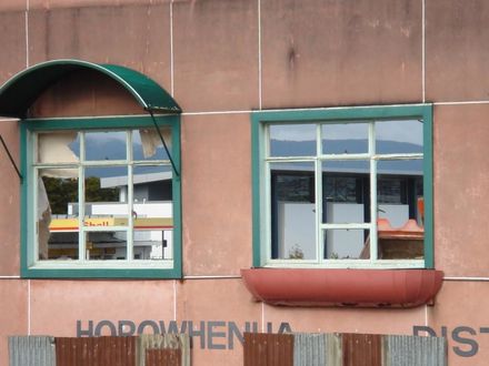 looking through the old building