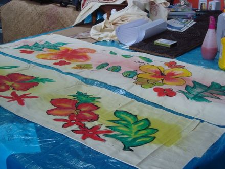 Elei Samoan fabric printing in Levin Library - finished piece - Resource cover image