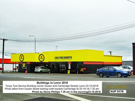 Tonys Tyre Service Building corner Queen and Cambridge Streets Levin 23-10-2018
