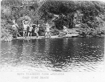 Boys Training Farm Camp at Ohau River