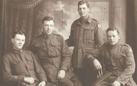 Group of four soliers. (Australian Commonwealth Military Forces) 1914-1918.