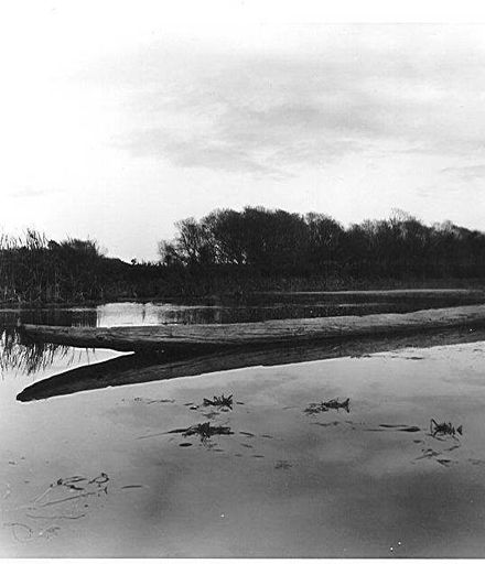 "Hamaria" canoe on Lake Horowhenua