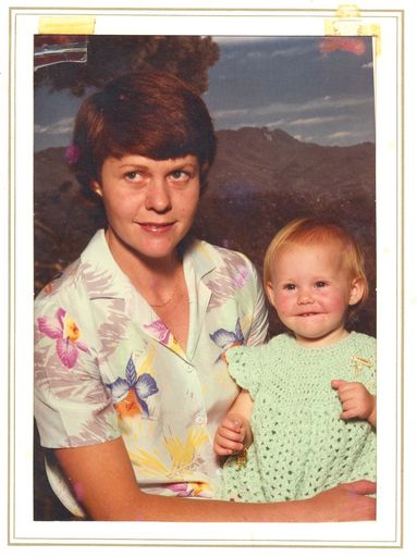 Anne Crawford with daughter Catherine, 1981-82
