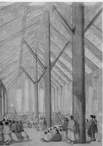Interior Maori Church, Otaki (sketch)