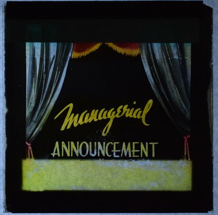 Cinema Announcement Slide- Managerial Announcement