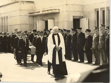 Funeral, Guard of Honour for Fireman R.B. Trass, 1969