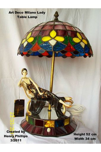 Art Deco Milano Lady table lamp