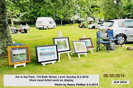 0033 HJP 0414 Art in the Park, 119 Bath Street, Levin Sunday 9-2-2014 More local Artist work on display