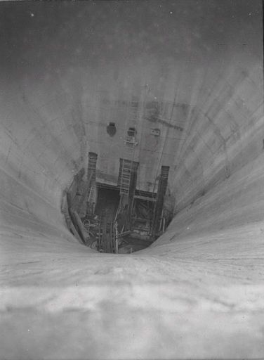Looking down into the Surge Chamber, early 1920's - Resource cover image