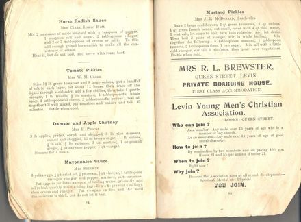 Pages 84 and 85 - Horowhenua Cookery Book