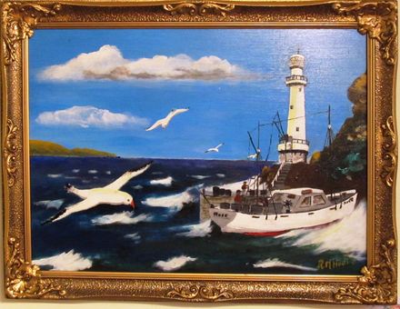 Lighthouse Tender by Ron Horne Oil $350 - Resource cover image