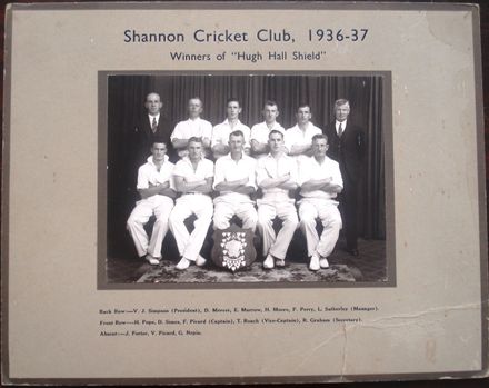 Shannon Cricket Club - 'Hugh Hall Shield' winners, 1936-37