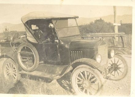 Tom Sunley driving H.E.P.B. truck, Shannon, c.1927
