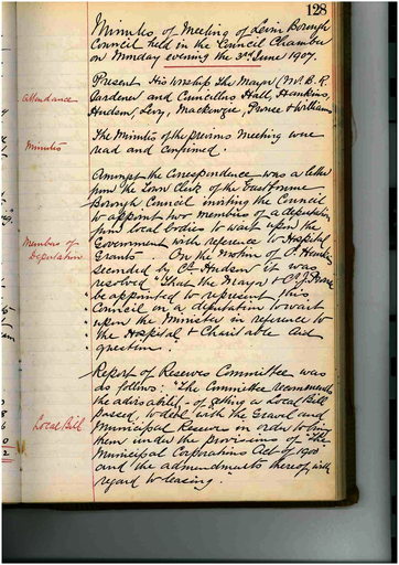 Minutes of Council Meeting - 3 June 1907