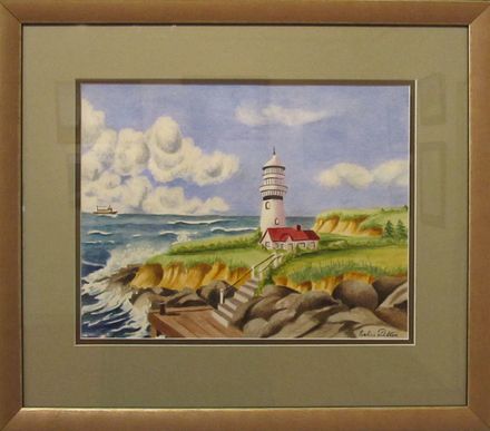 Lighthouse on the Hill by Noeline Dalton Watercolour $120
