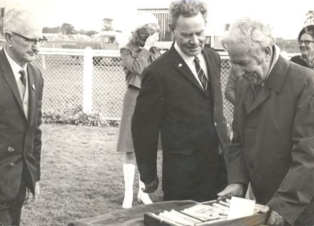 Presentation to one of the race winners, Levin Racing Club