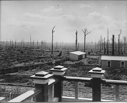 View to the north from upper balcony, Cheslyn Rise.