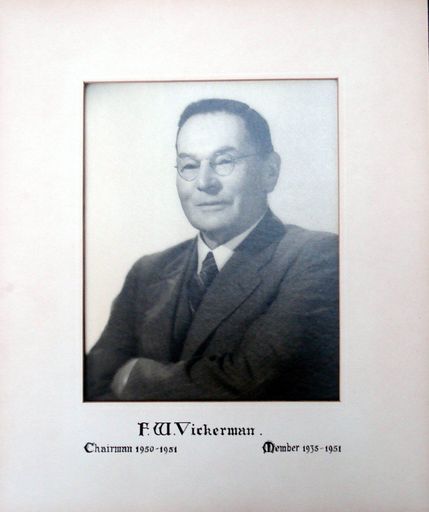 Mr F.W. Vickerman, Chairman, 1950 - 1951