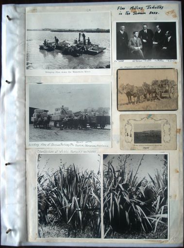 Page 9 - Flaxmilling - 6 b/w photos & 1 b/w photo postcard
