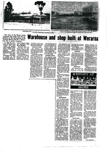 Warehouse and shop built at Weraroa