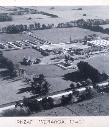R.N.Z.A.F. Airbase Kimberley (Weraroa), 1940, aerial view
