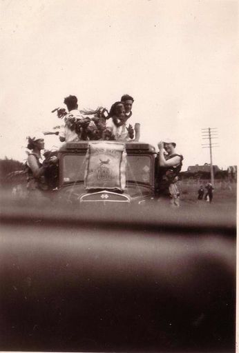 Woolpack and Textiles Float in Parade, 1930's?