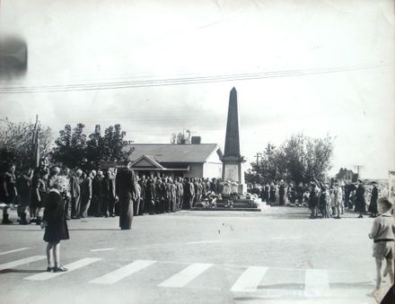 View of wreath laying from Ballance Street, c.1955