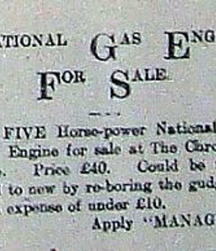 1916 National Gas Engine for sale