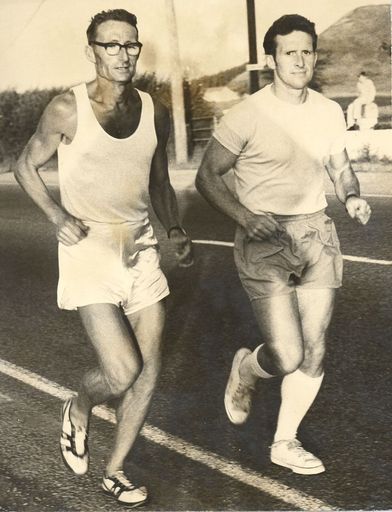 Mr Stephenson and Mr Truman run through Ohau