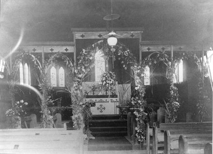 St Mary's Church Levin Decorated for the Wedding of Ernest Smith and Amy Lancaster
