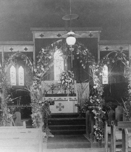 St Mary's Church Levin Decorated for the Wedding of Ernest Smith and Amy Lancaster