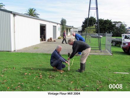 Driving the first foundation peg