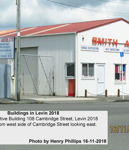 Smiths Automotive Building 108 Cambridge Street, Levin 2018