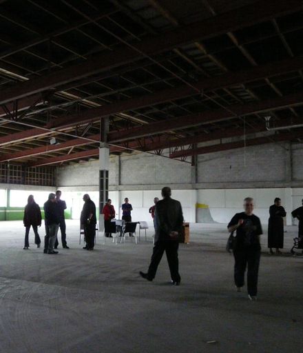 Inside the new Te Takere space before building work commences