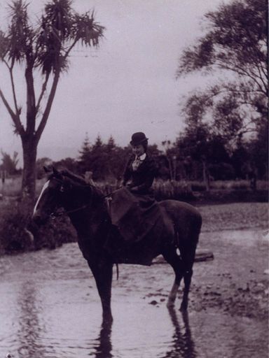 Miss Emily Crowther Riding Side-saddle